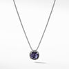 Sterling silverFaceted Lavender, Pendant, 8mm diameterBox chain, 1.25mm