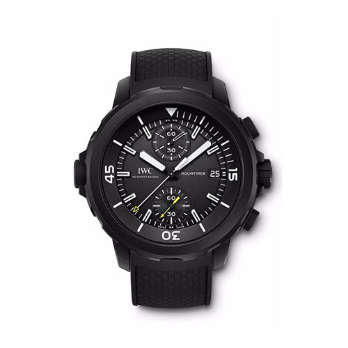 An elegant watch will always convey sophistication and style - and this timepiece from IWC brings you just that. This Gents watch can definitely be an awe-striking piece once you lay eyes upon it. With a Rotating (diver time) bezel, this treasure represents thorough craftsmanship. The contrasting Black dial color adds a pronounced sense of luxury. Also important to note is the With anti-reflective coating, Scratch resistant sapphire crystal that protects the dial. With additional Small second ha