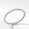 Sterling Silver ��� Pav? diamonds, .19 total carat weight,  ��� Bracelet, 7mm ��� Push clasp-