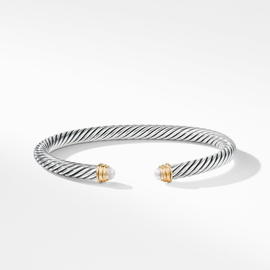 David Yurman Cable Classics Bracelet with Pearls and Gold - B03934 S4BPE
