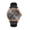 An intricate watch will always deliver sophistication and style - and this timepiece from IWC brings you just that. This Gents watch can definitely be an awe-striking piece once you lay eyes upon it. With a Polished bezel, this treasure represents detailed craftsmanship. The 18k Rose Gold case that encloses this pieces mechanism is also evidence of the quality that comes from this stylish item. Also important to note is the With anti-reflective coating, Scratch resistant sapphire crystal that pr