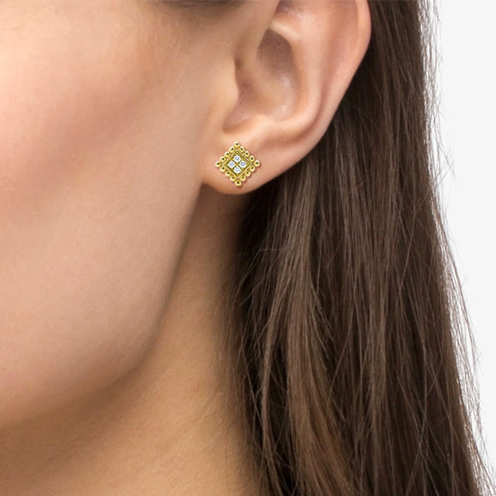 Lagos Covet 18K Gold Diamond Earrings - 01-11028-DD