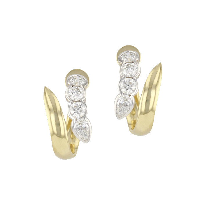 Phillips House 18K Gold Cuddle Snake Front Back Earrings - E0002DY