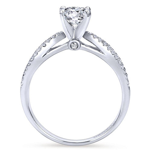 Gabriel & Co. 14k White Gold Split Shank Diamond Engagement Ring - ER8129W44JJ