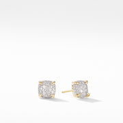 Chatelaine? Stud Earrings in 18K Yellow Gold with Full Pav? Diamonds