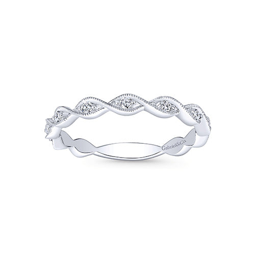 Gabriel & Co. 14k White Gold Diamond Stackable Ladies' Ring - LR51178W45JJ