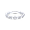 14k White Gold 0.15 Diamond Stackable Ladies Ring