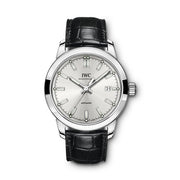 An intricate watch will always convey sophistication and style - and this timepiece from IWC brings you just that. This Gents watch can surely be an awe-striking piece once you lay eyes upon it. With a Polished bezel, this treasure represents delicate craftsmanship. The Stainless Steel case that encloses this pieces mechanism is also evidence of the quality that comes from this stylish item. The contrasting Silver dial color adds a pronounced sense of luxury. Also important to note is the Scratc