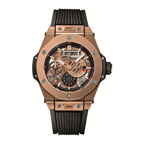 An elegant timepiece will always deliver sophistication and style- and this timepiece from Hublot brings you just that. This Gents watch can surely be an awe-striking piece once you lay eyes upon it. With a Polished bezel, this treasure represents delicate craftsmanship. The Gold plating case that encloses this  pieces  mechanism is also evidence of the quality that comes from this stylish item. Also important to note is the Scratch resistant sapphire crystal that protects the dial. With additio
