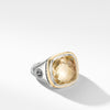 Sterling silver with 18-karat yellow gold ��� Champagne citrine, 14mm,  ��� Ring, 18mm