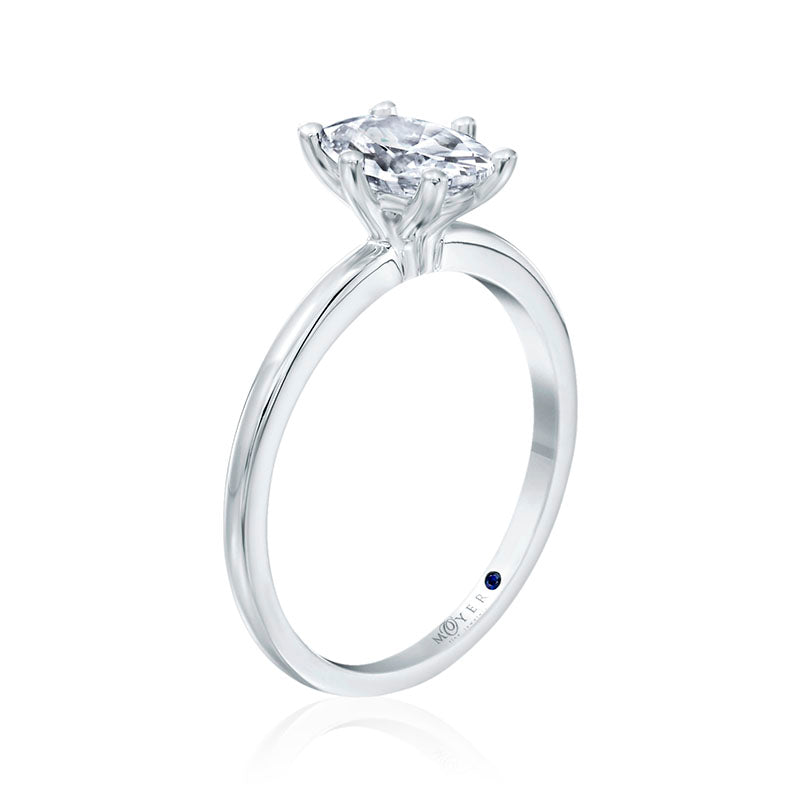 Moyer Collection 18k White Gold Solitaire Engagement Ring - 364430