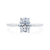 18KW 6 Prong Oval Solitaire Semi Mounting