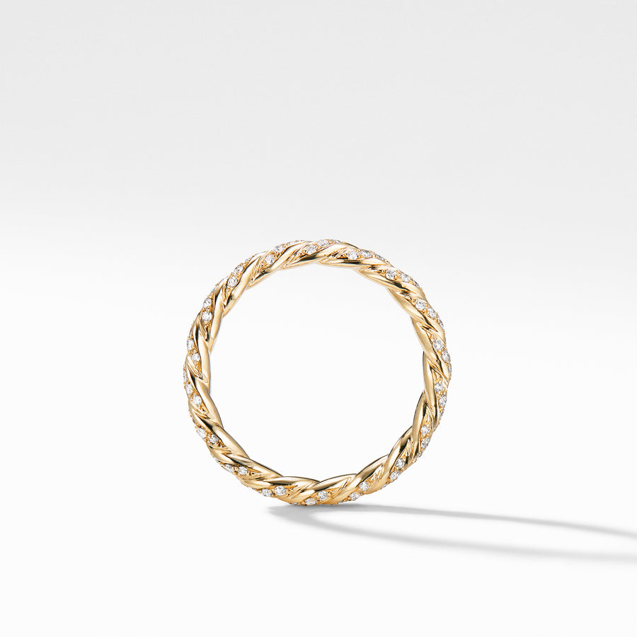 David Yurman Paveflex Ring with Diamonds in 18K Gold, 2.7mm - R13888D88ADI
