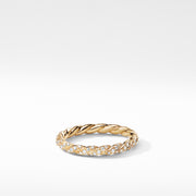 Paveflex Ring with Diamonds in 18K Gold, 2.7mm