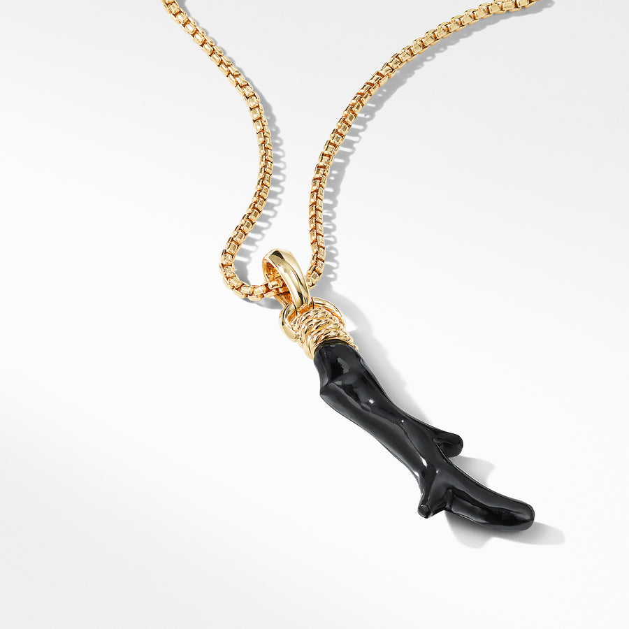 David Yurman Coral Amulet in Black Onyx with 18k Gold - D1332388BBO