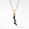 Coral Amulet in Black Onyx with 18k Gold