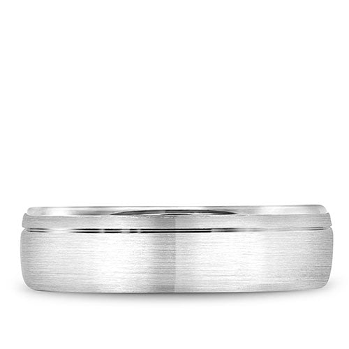 Bleu Royale 14k White Gold Men's Wedding Band - RYL-001W65-M10