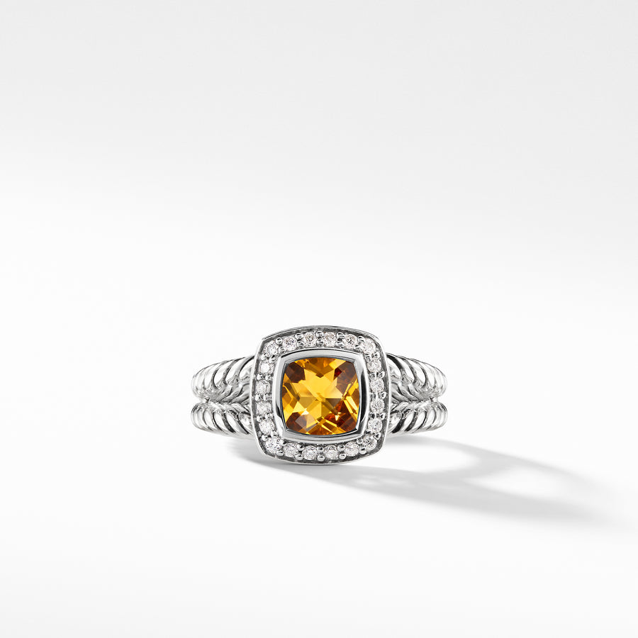 David Yurman Petite Albion Ring with Citrine and Diamonds - R07443DSSACIDI