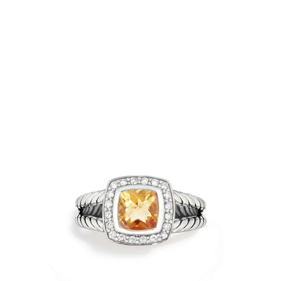 David Yurman Petite Albion Ring with Citrine and Diamonds - R07443DSSACIDI