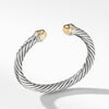 Sterling silver and 14-karat yellow gold ��� 14-karat yellow gold dome,  ��� Cable, 7mm wide