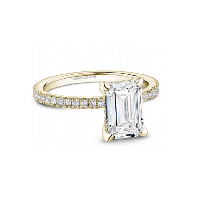 Noam Carver 14K Yellow Gold Emerald Cut Straight Diamond Engagement Ring- B372-03YM