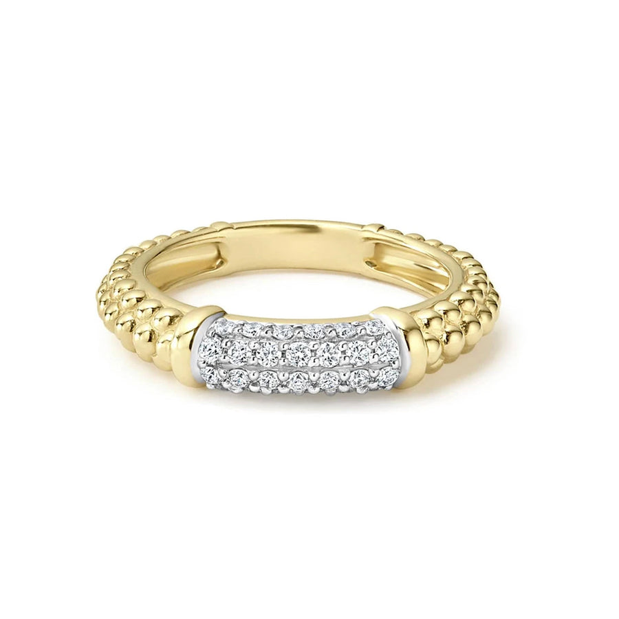 Lagos Caviar Gold Diamond Ring- 02-10245-DD7