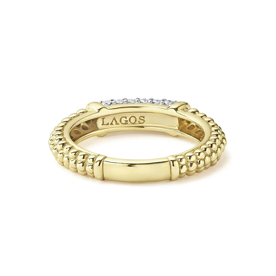 Lagos Caviar Gold Diamond Ring- 02-10245-DD7