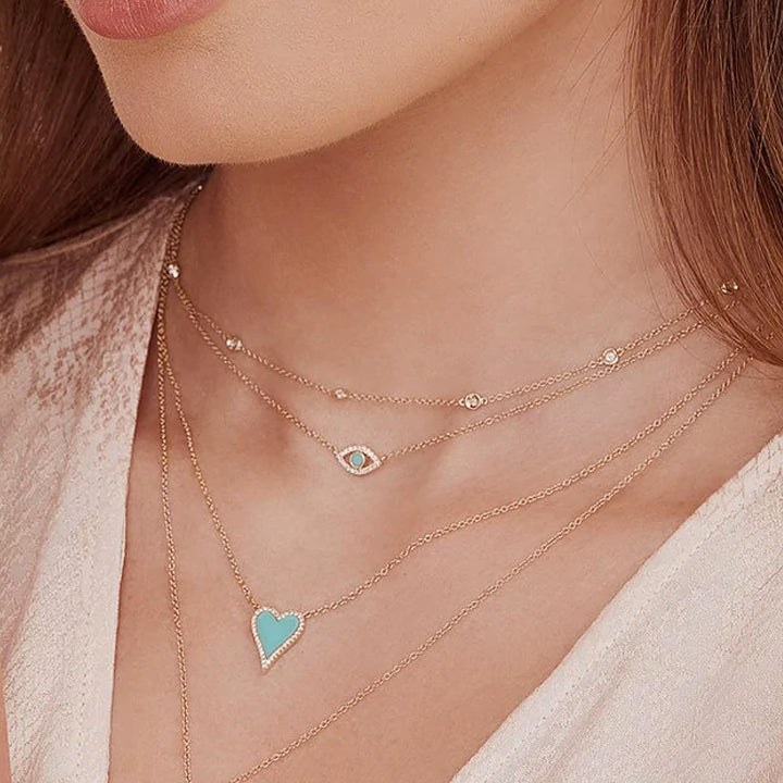 14K Gold 0.28ctw Diamonds By The Yard Chain Necklace - SC22003838