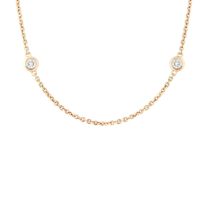 14K Gold 0.28ctw Diamonds By The Yard Chain Necklace - SC22003838