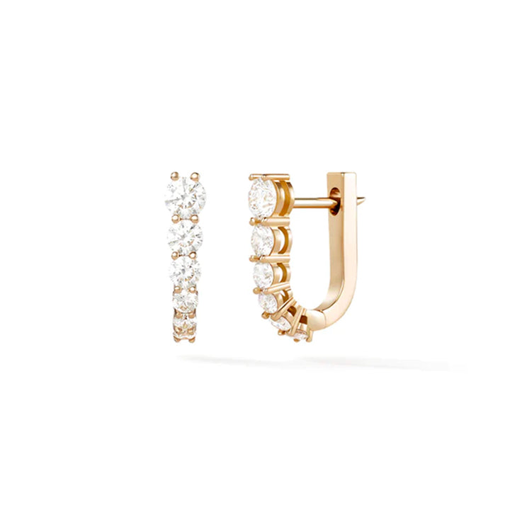 Melissa Kaye 18K Gold Aria U Diamond Huggie Earrings - E1814A