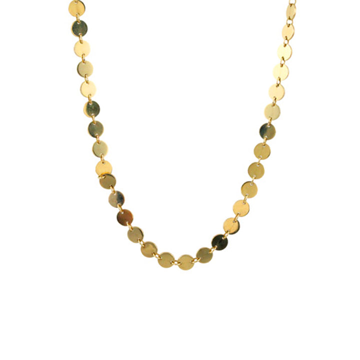 Doves 18k Yellow Gold 18-Inch Disc Chain Necklace - DISC-S-18-C