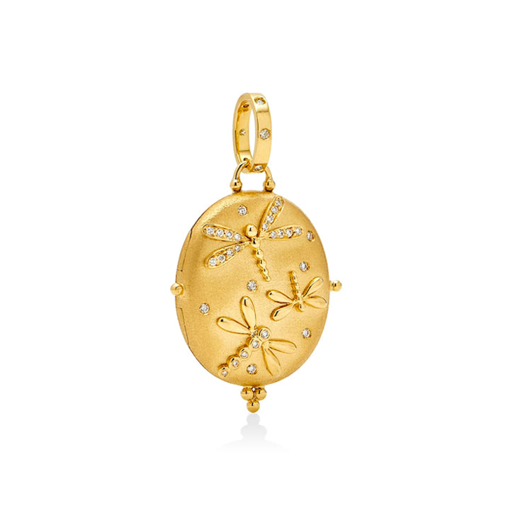 Temple St. Clair 18K Dragonfly Locket - P31808-DFLYLOC