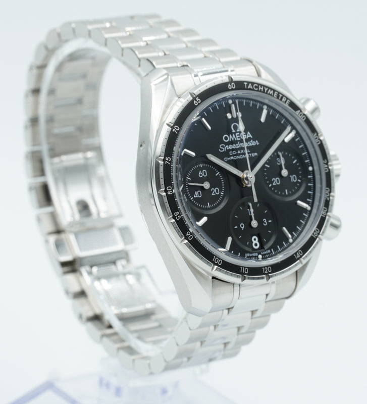 SOLD - Omega Speedmaster 324.30.38.50.01.001 Black Dial on Bracelet - 38mm