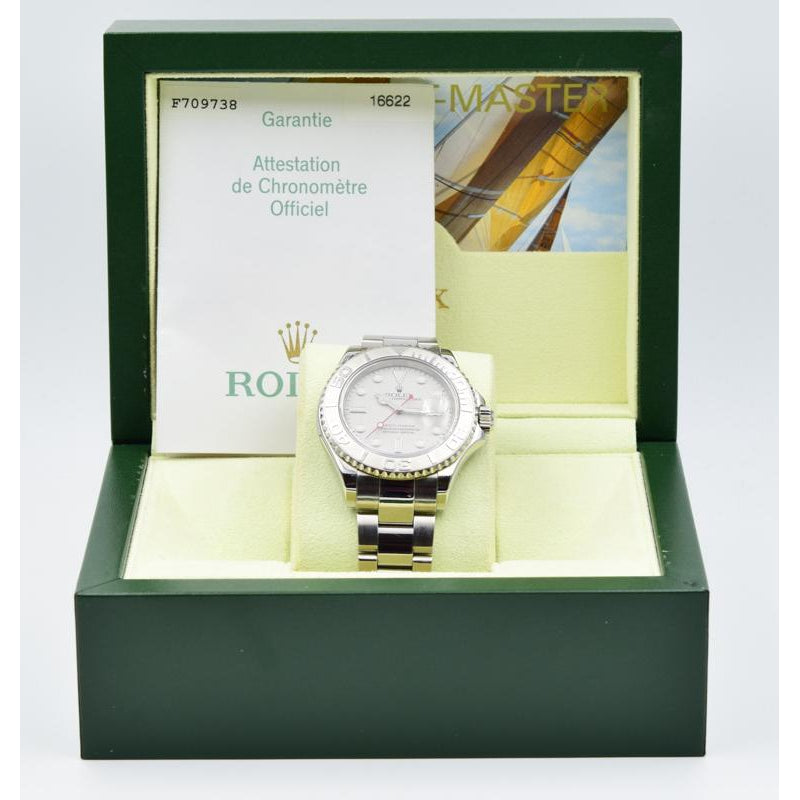 SOLD - Rolex Yachtmaster 16622 Platinum Dial and Bezel - 40mm