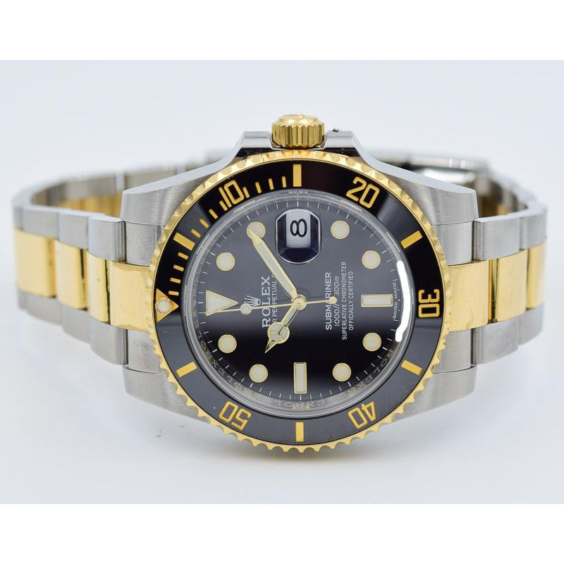 SOLD - Rolex Submariner Date - 116613LN - Two-Tone 18k Yellow Gold Black Dial - 40mm