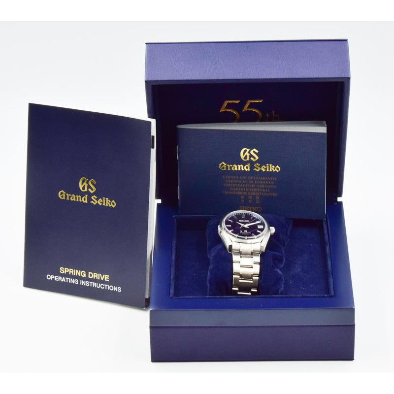 SOLD 02/2019 - Grand Seiko SBGA127 - Limited Edition 55th Anniv. Spring Drive Blue Dial - 40mm