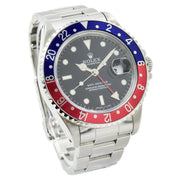 This vintage Rolex GMT-Master is in very good to excellent conditon! The 16700 was nicknamed the Pepsi watch because of the red and blue colorway on the bezel. This is a very highly desirable and rare piece, especially in this condition! This piece was sold in June 2019. If you are looking for this piece or something similar, please reach out to us!
