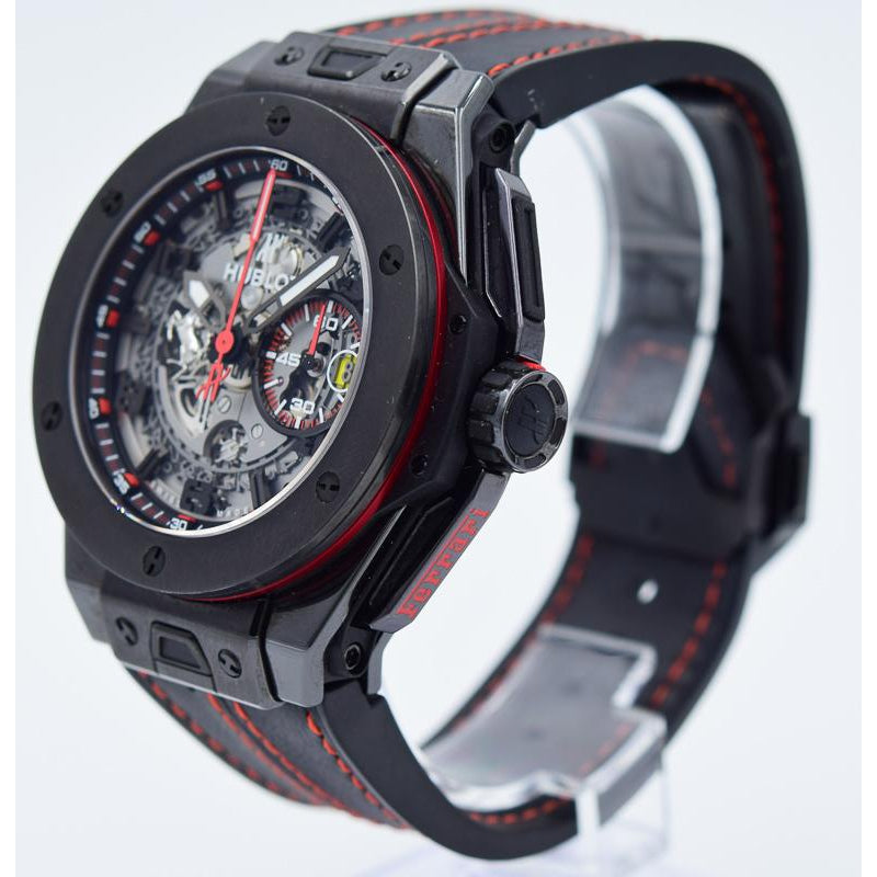 SOLD - Hublot Big Bang Ferrari Unico Black Ceramic - 401.CX.0123.VR - 45mm Lted.