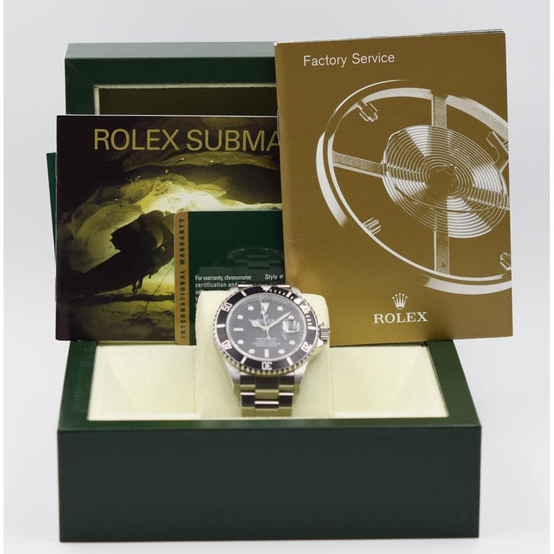 SOLD - Rolex Submariner 16610 Black Dial and Bezel - 40mm