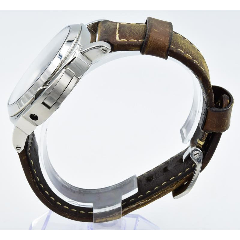 SOLD 09/2019 - Panerai Luminor 8 Days - PAM 590 - Black Dial with Brown Leather Strap - 44mm