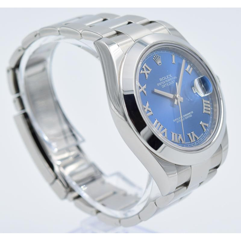 SOLD 10/2019 - Rolex Datejust II - 116300 - Stainless Steel with Blue Roman Dial - 41mm