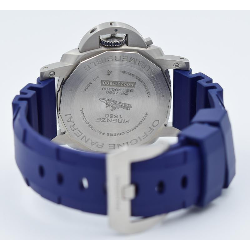 SOLD 12/2019 - Panerai Luminor Submersible - PAM959 - Blue Bezel w/ Grey Textured Dial - 42mm