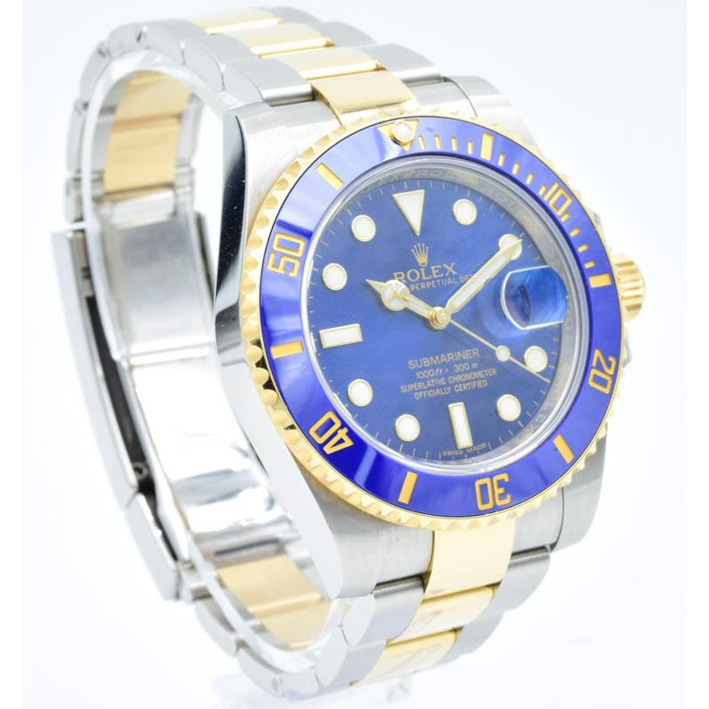 SOLD - Rolex Submariner 116613LB Two-Tone Blue Dial - 40mm