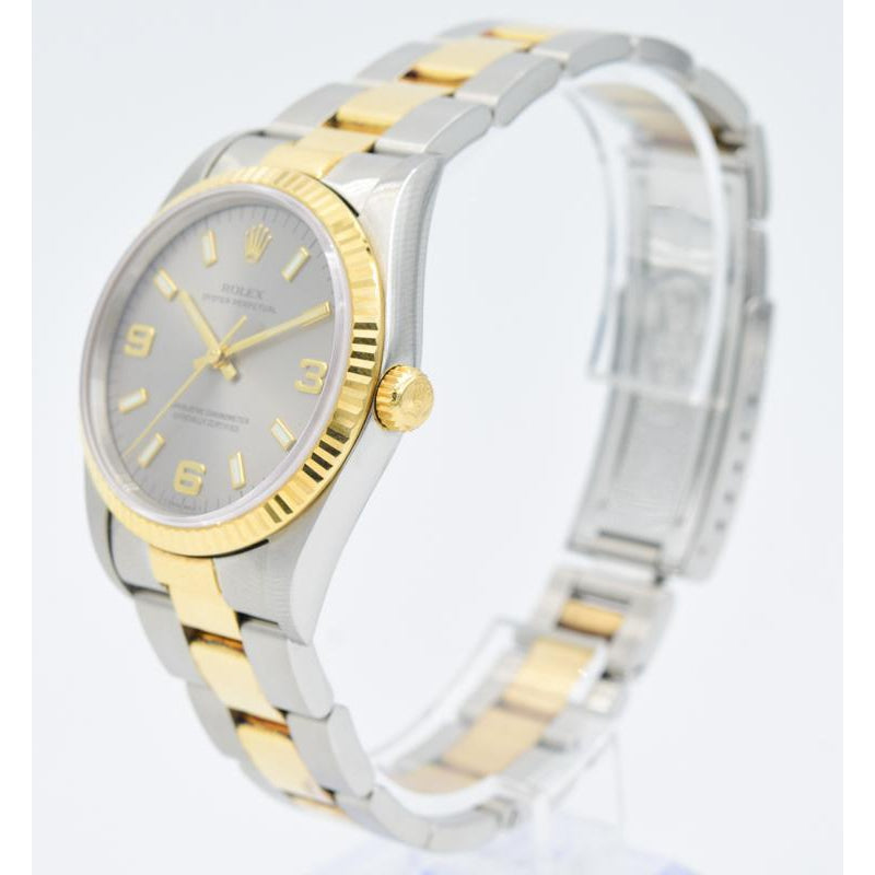 SOLD - Rolex Oyster Perpetual 14233 Two-Tone Silver Dial - 34mm