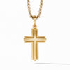 Deco Cross Pendant in 18K Yellow Gold
