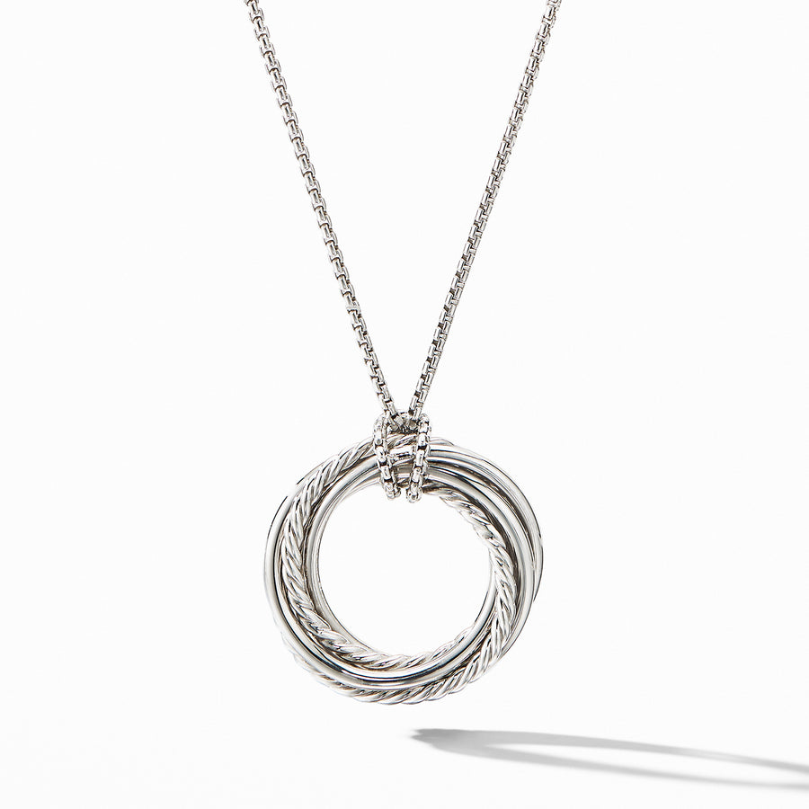 David Yurman Crossover Pendant Necklace with Diamonds - N14520DSSADI18