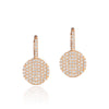 Rose gold diamond petite Infinity leverback earrings