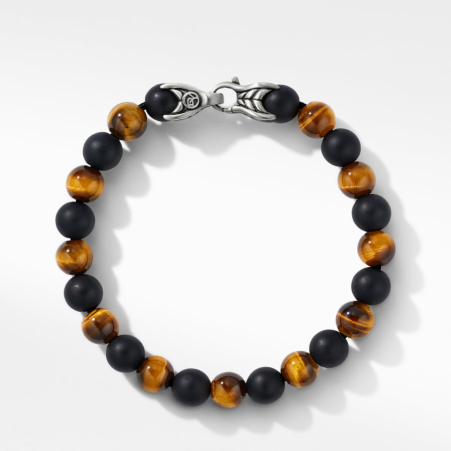 David Yurman Spiritual Beads Bracelet with Tiger's Eye and Black Onyx - B25412MSSBTEBO-192740921575