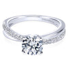 14K White Gold 0.19ct Diamond Engagement Ring *Center Stone Not Included*