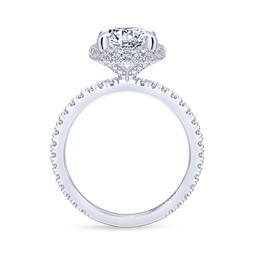 Gabriel & Co 18k White Gold Diamond Engagement Ring - ER12876R6W83JJ